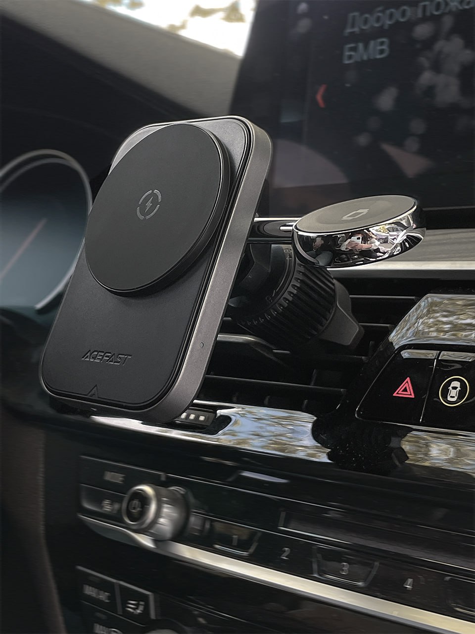 Автотримач з MagSafe Wireless Charger для телефону та годинника Acefast D18 2in1 in car Фото №2