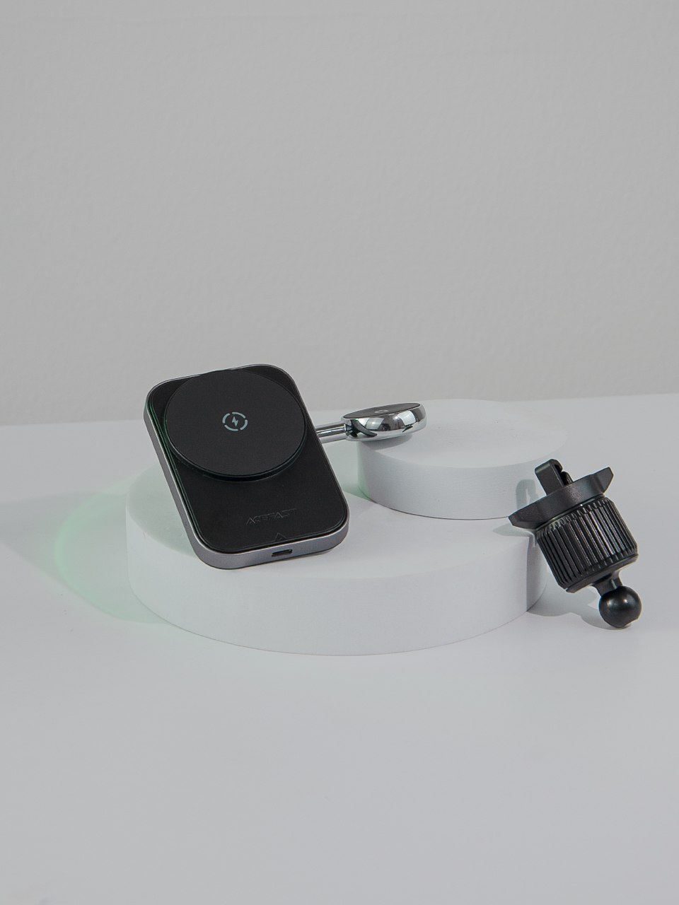 Автотримач з MagSafe Wireless Charger для телефону та годинника Acefast D18 2in1 in car Фото №3