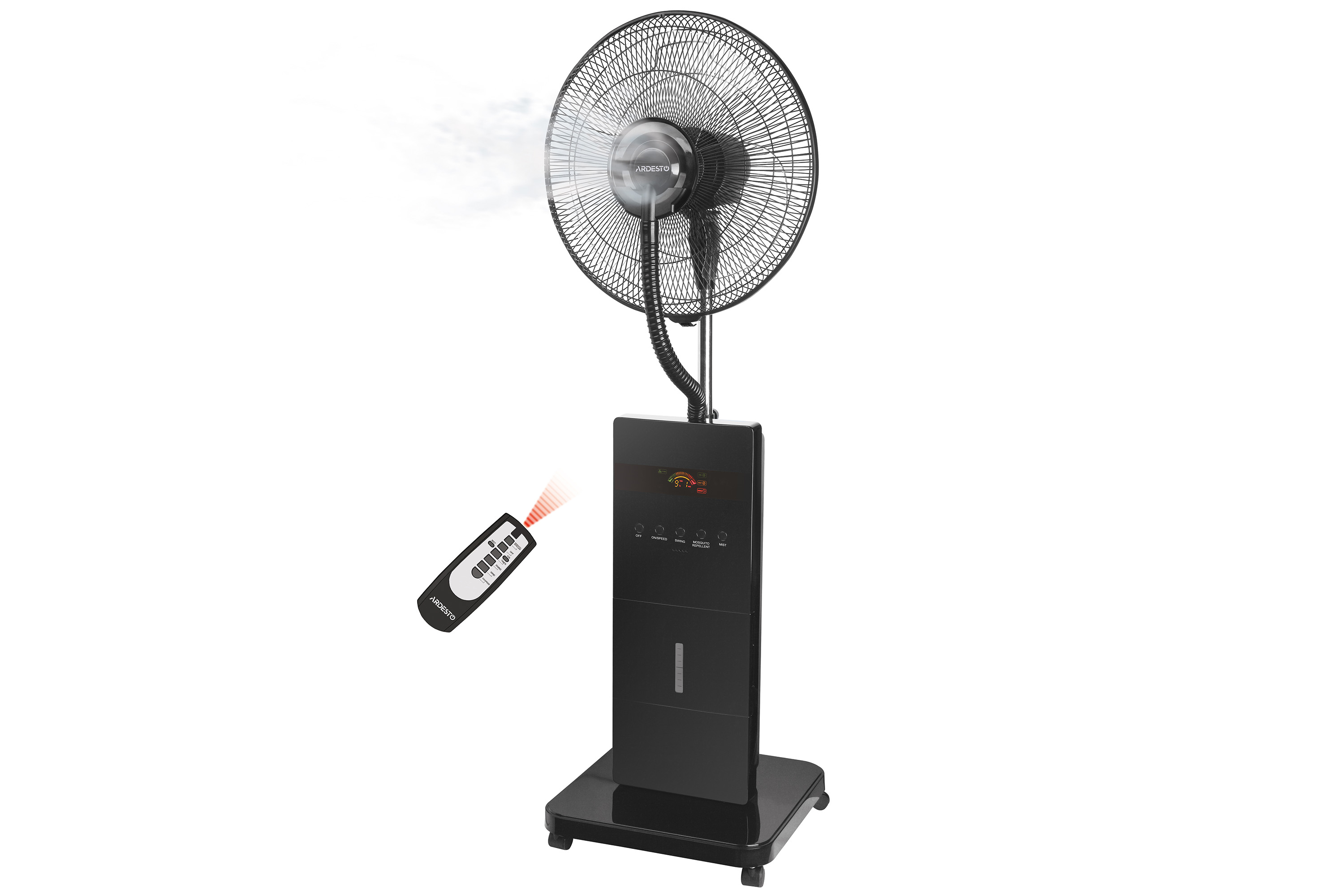 Floor Stand Fan ARDESTO FNM-X1 [FNM-X1B] Black With humidification, ionization and mosquito protection Фото №1