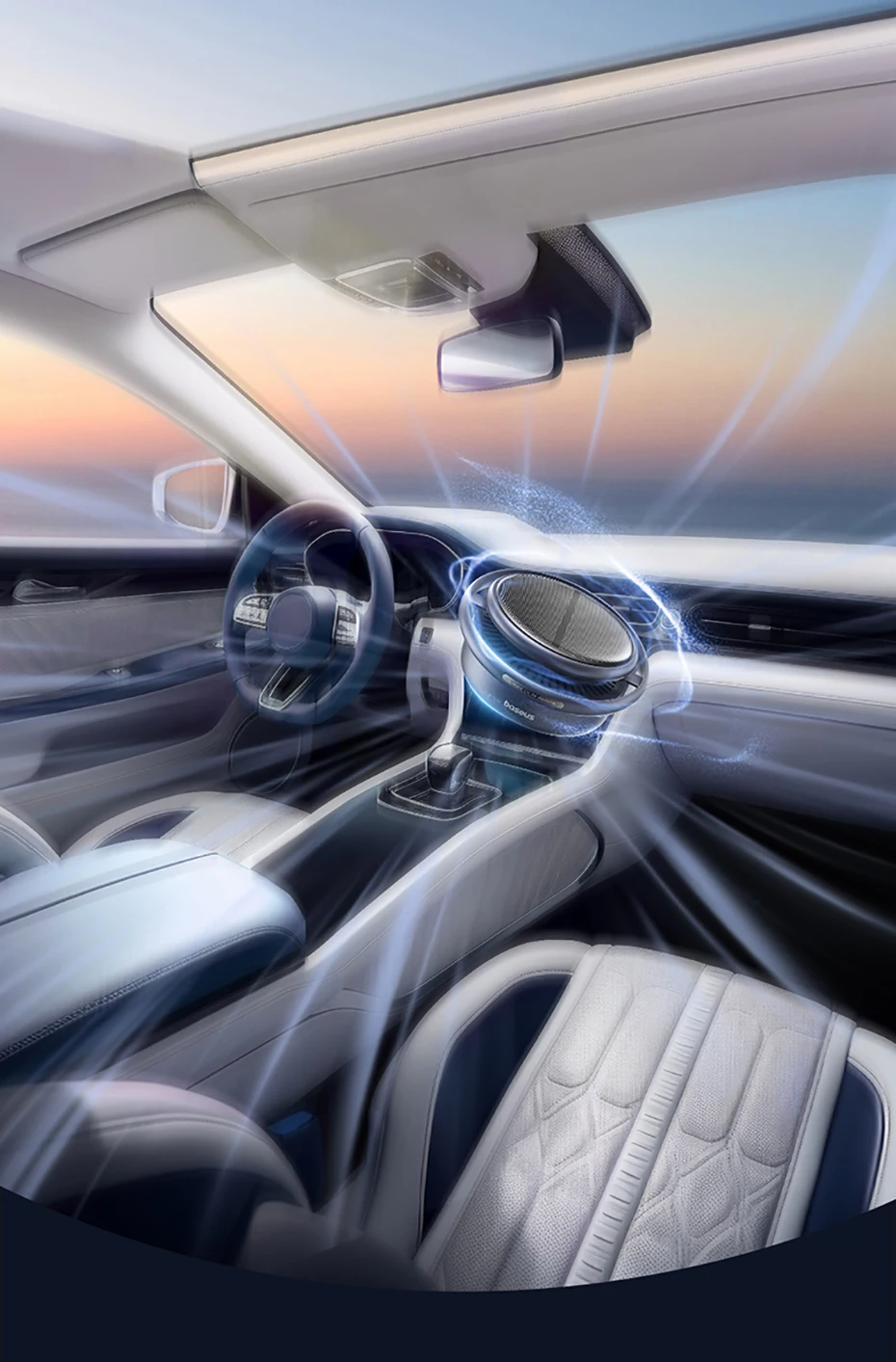 Автопарфуми на сонячній енергії Baseus Solar Momentum | Працює без батарейок BS-CX008 (C20363000111-00) Фото №10