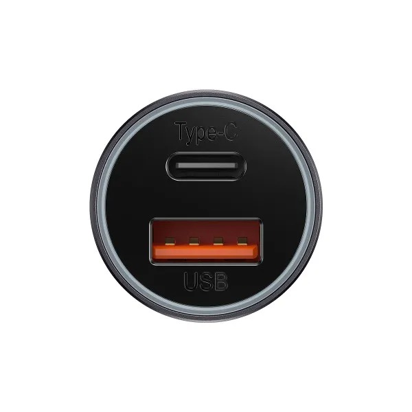 Baseus Golden Contactor Max Dual Fast Charger Car Charger U+C 60W Фото №6