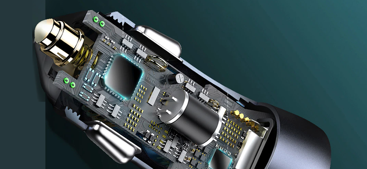 Швидка зарядка в авто 40W Baseus Golden Contactor Pro Dual Quick Car Charger Blue + кабель iPhone