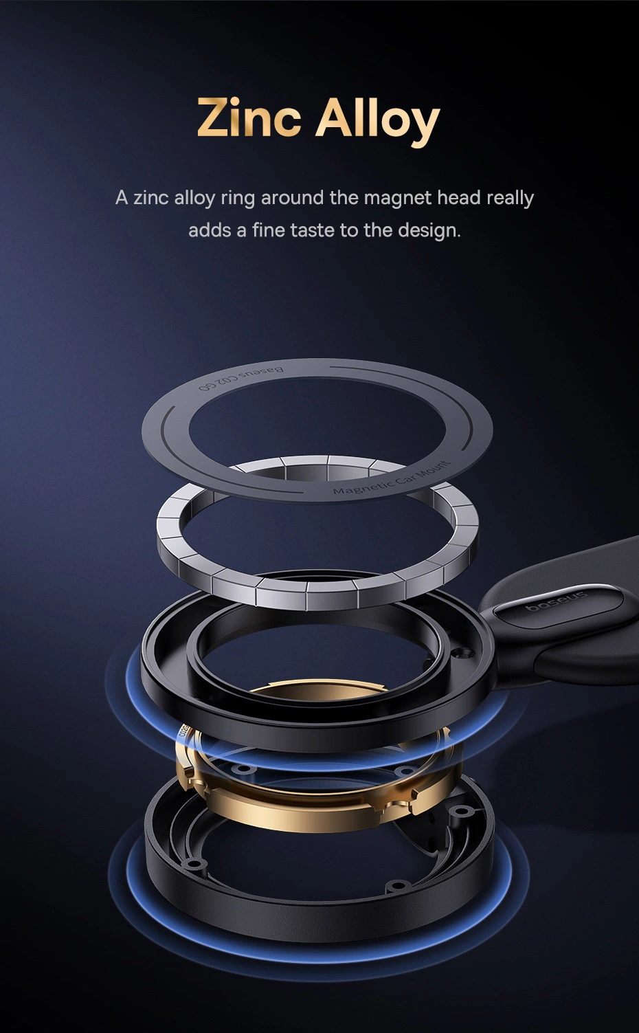 Baseus C02 Go Series Magnetic MagSafe Car Phone Mount Фото №10