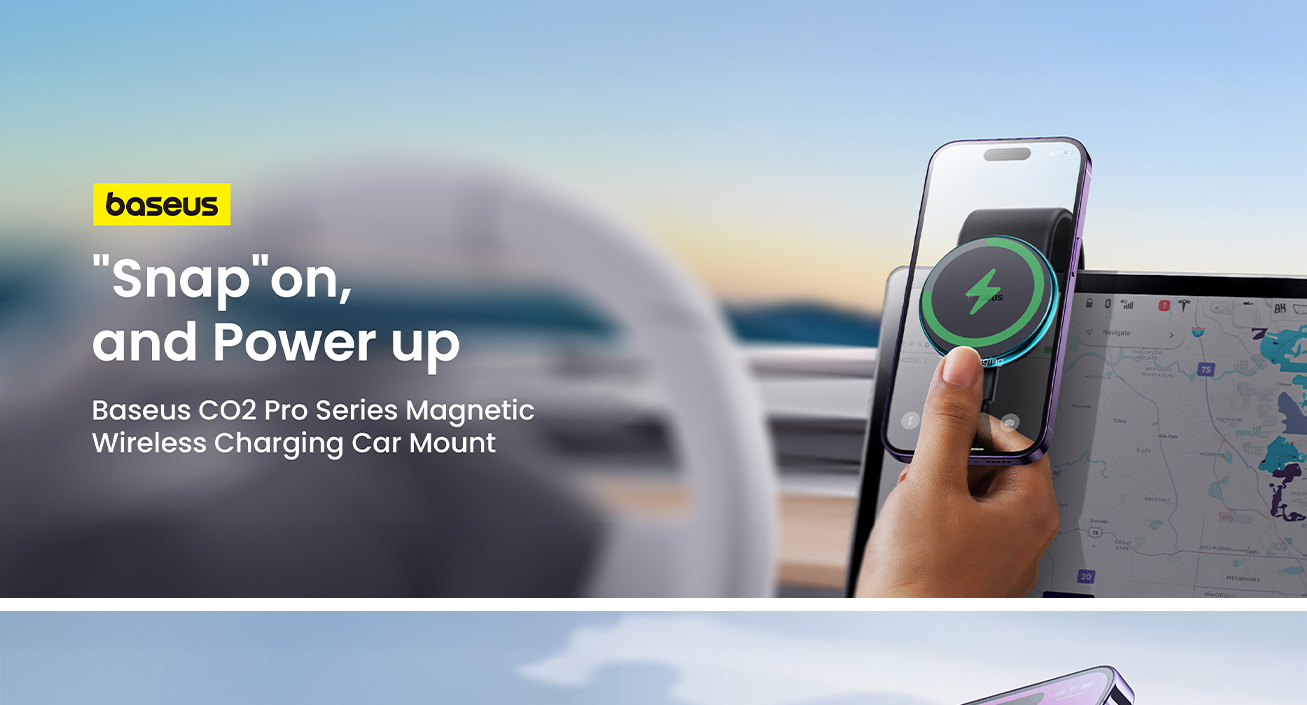 MagSafe Baseus C02 Pro Series Magnetic Wireless Charger & Phone Stand (C40156000111-00) Фото №1