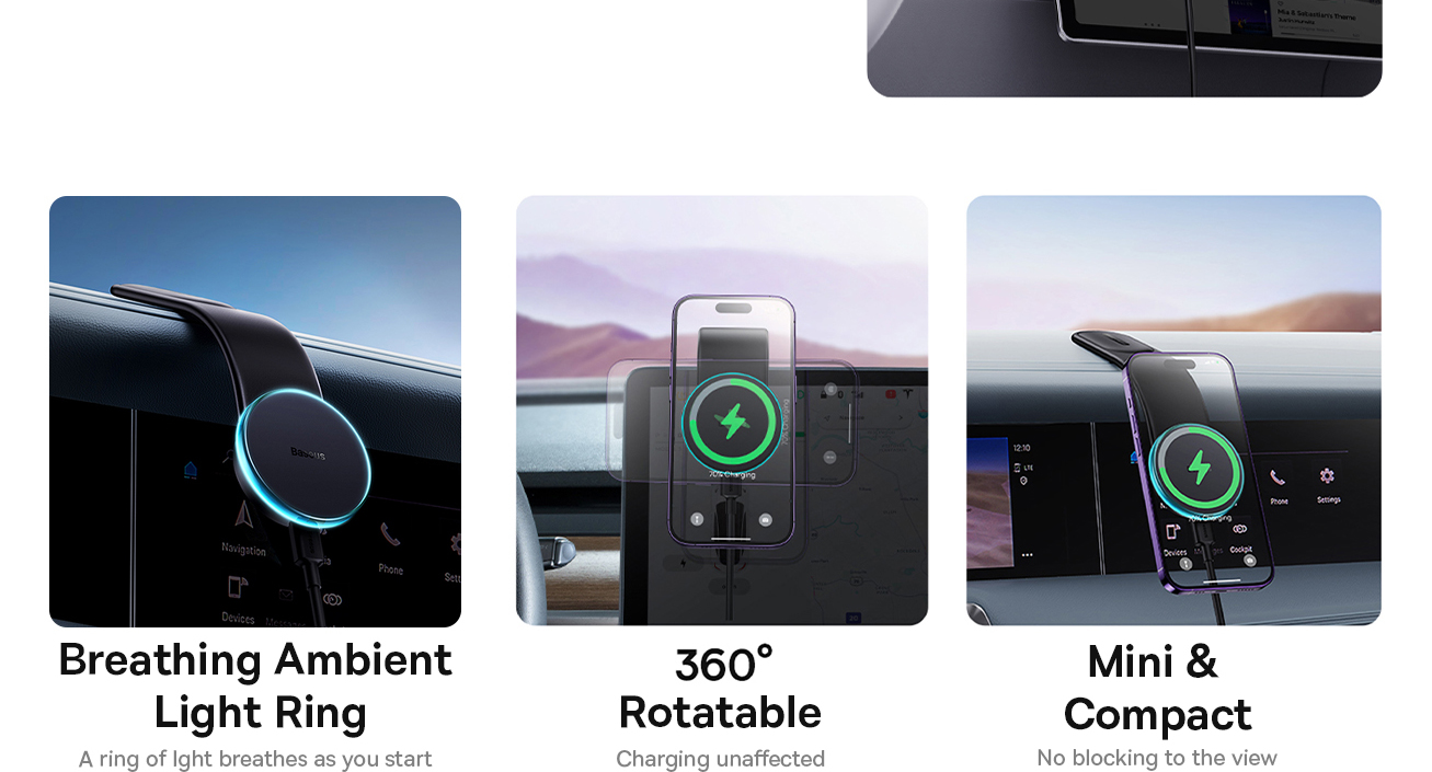 MagSafe Baseus C02 Pro Series Magnetic Wireless Charger & Phone Stand (C40156000111-00) Фото №6