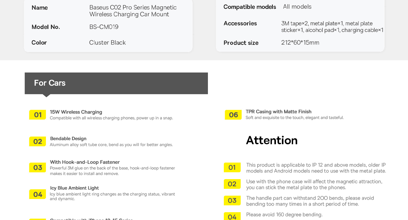 MagSafe Baseus C02 Pro Series Magnetic Wireless Charger & Phone Stand (C40156000111-00) Фото №12