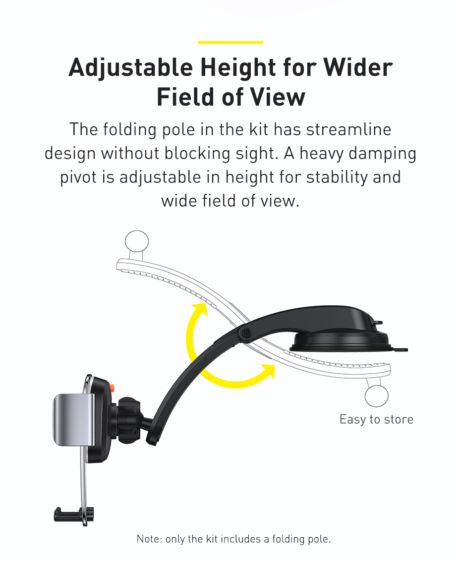 Автодержатель Baseus Easy Control Clamp Car Mount Holder SUYK000001 Black для вентиляционного отверстия и приборной панели Фото №12