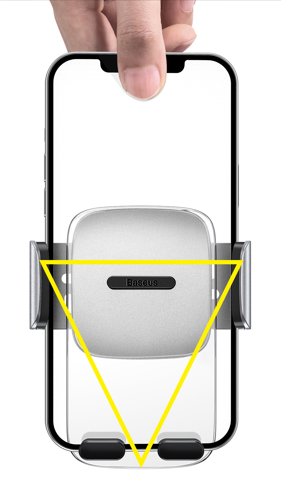 Автодержатель Baseus Easy Control Clamp Car Mount Holder SUYK000001 Black для вентиляционного отверстия и приборной панели Фото №4