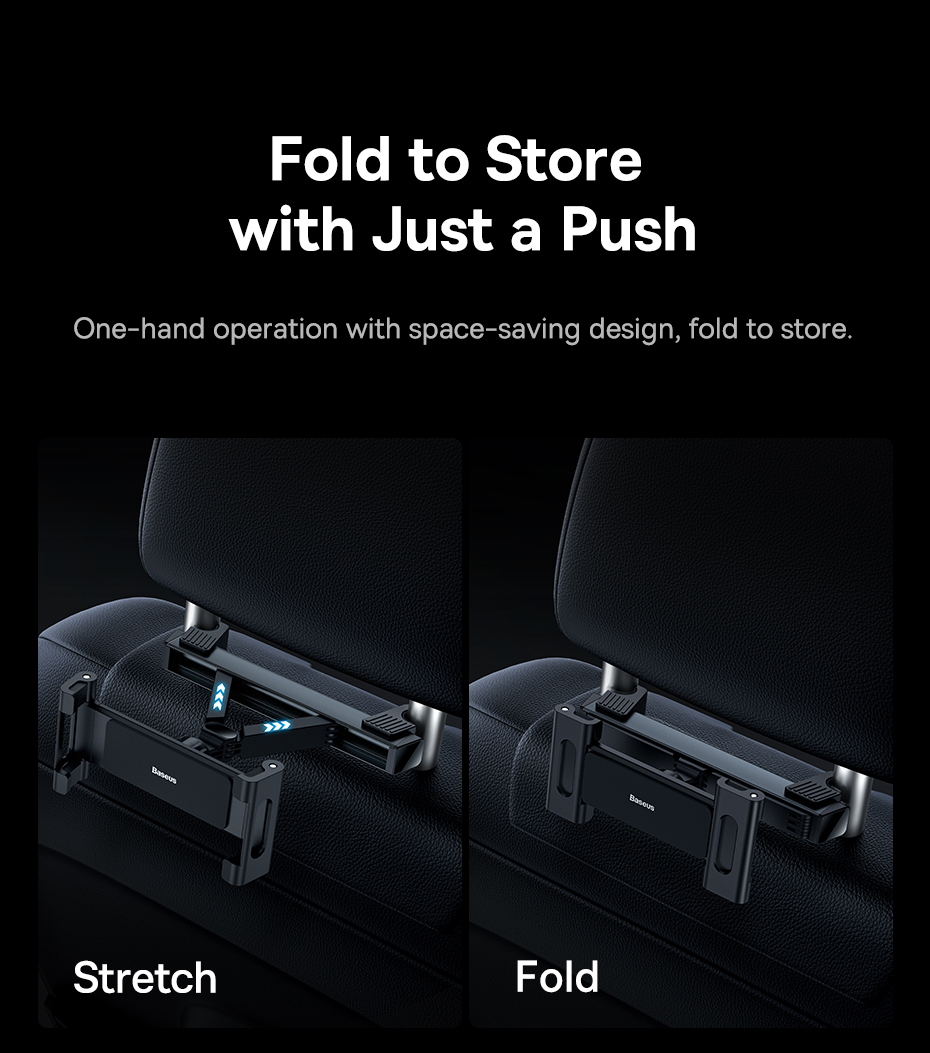 Держатель для планшета в авто Baseus JoyRide Pro Backseat Car Mount 4.7-12.3 дюйма SUTQ000001 BS-CZ009 Фото №5