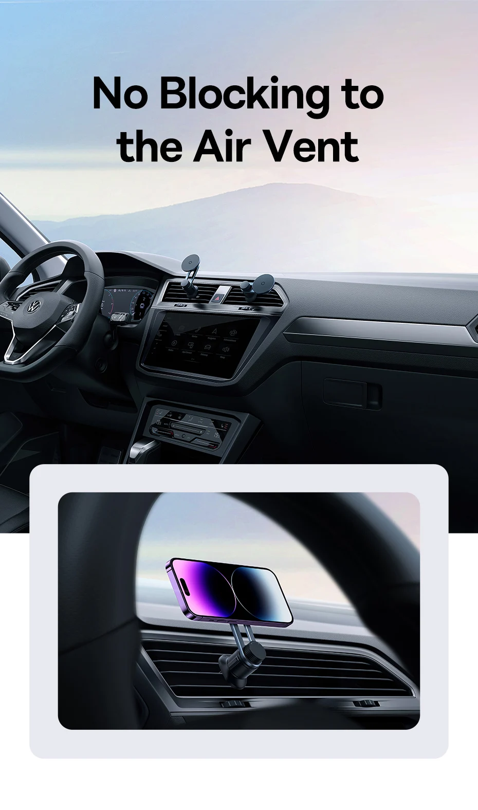 Автомобільний магнітний тримач Baseus MagPro Series (C40161200121-00) | Сумісний з MagSafe Фото №13