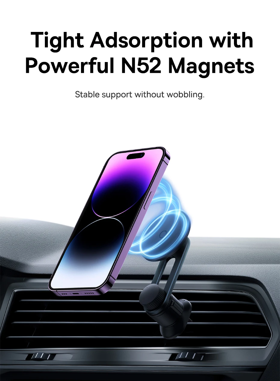 Автомобільний магнітний тримач Baseus MagPro Series (C40161200121-00) | Сумісний з MagSafe Фото №3