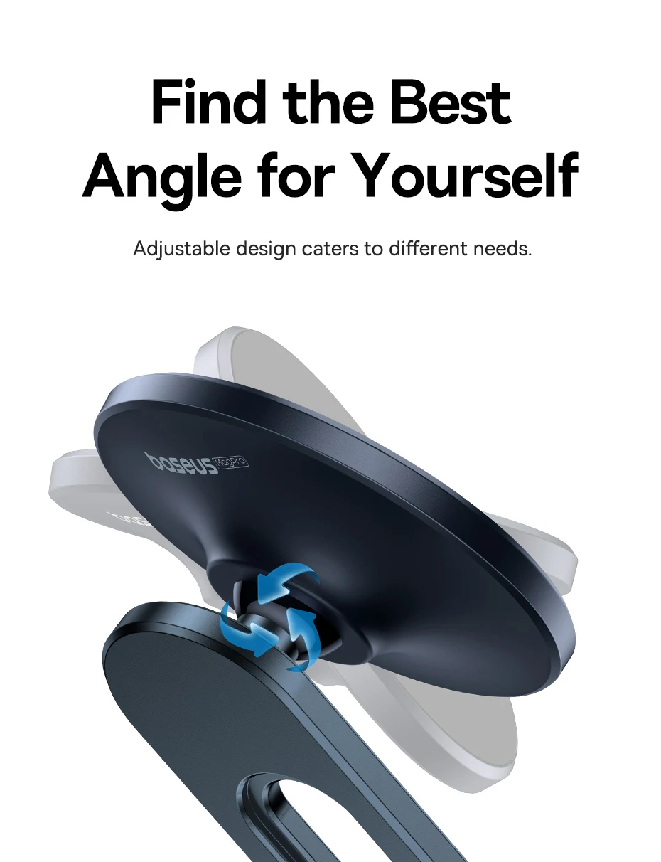 Автомобільний магнітний тримач Baseus MagPro Series (C40161200121-00) | Сумісний з MagSafe Фото №8