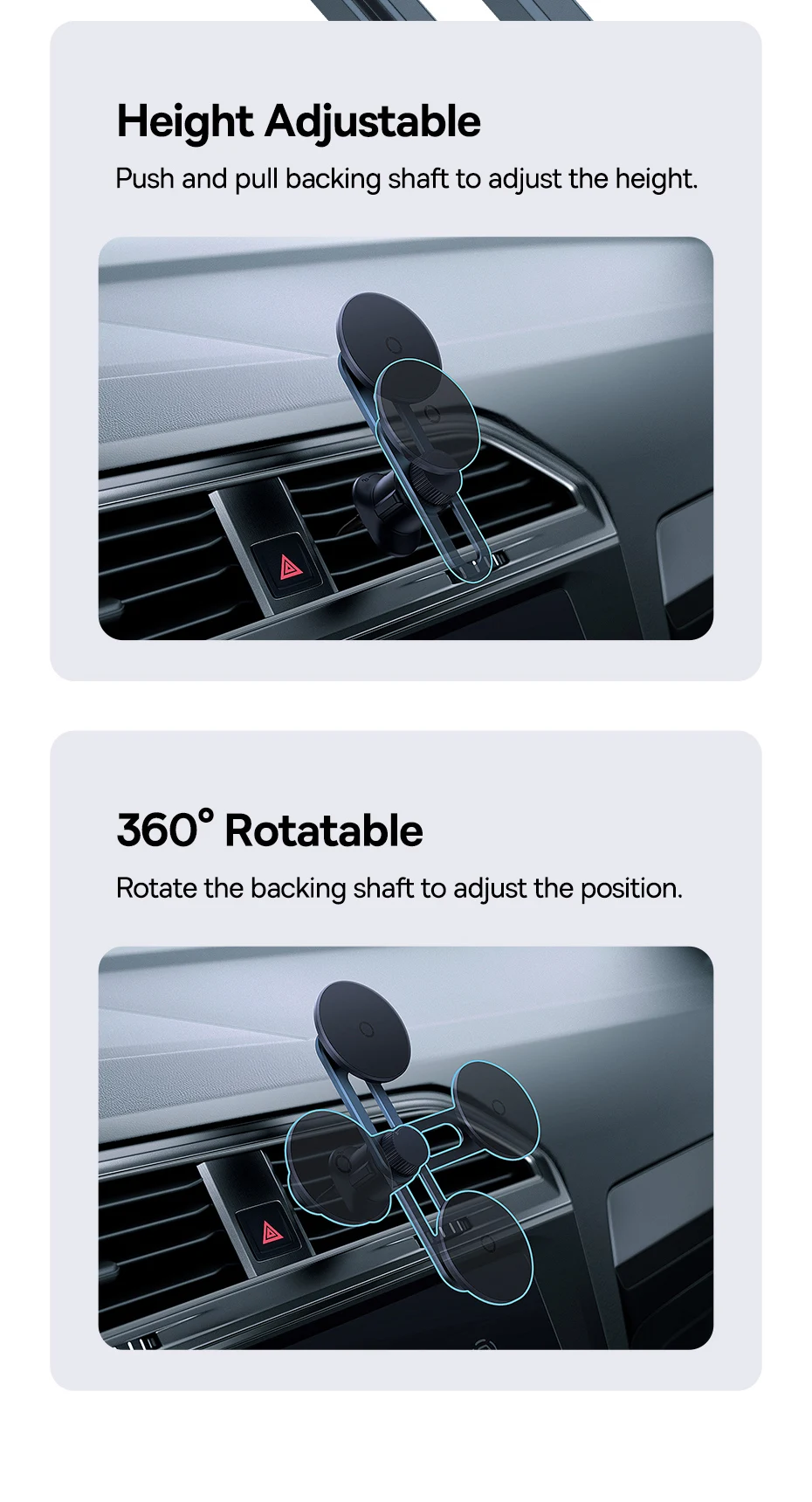 Автомобільний магнітний тримач Baseus MagPro Series (C40161200121-00) | Сумісний з MagSafe Фото №9