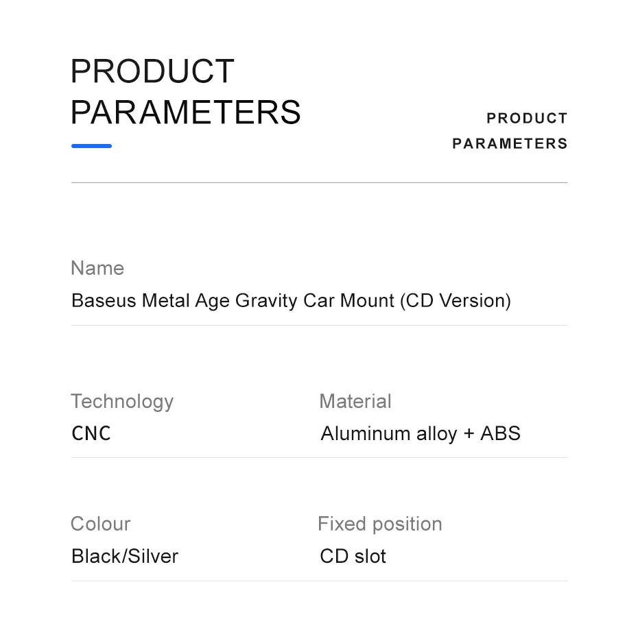 Metal Age Gravity Car Mount CD Version Black (SUYL-J01) Фото №13