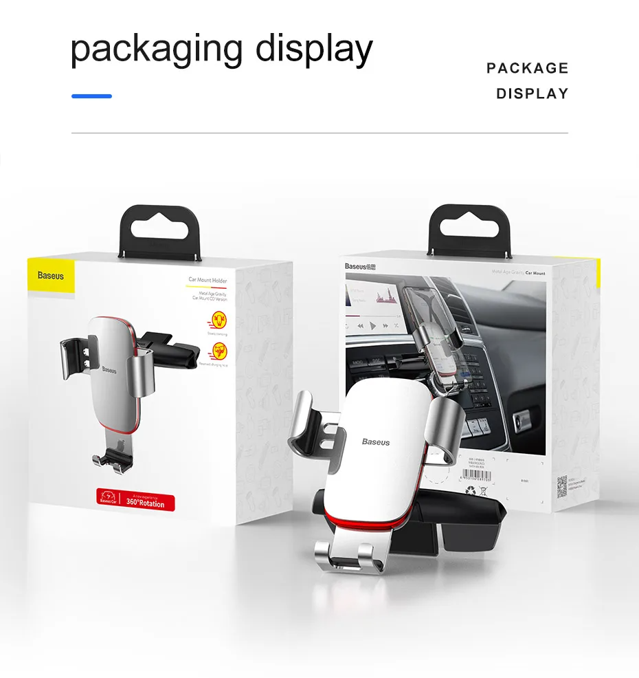 Metal Age Gravity Car Mount CD Version Black (SUYL-J01) Фото №17