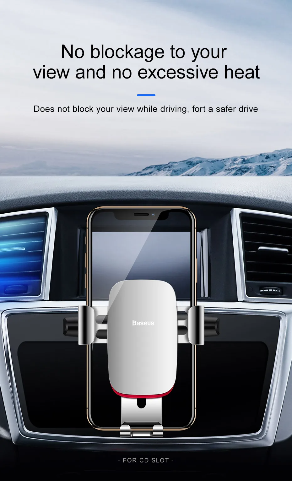 Metal Age Gravity Car Mount CD Version Black (SUYL-J01) Фото №3