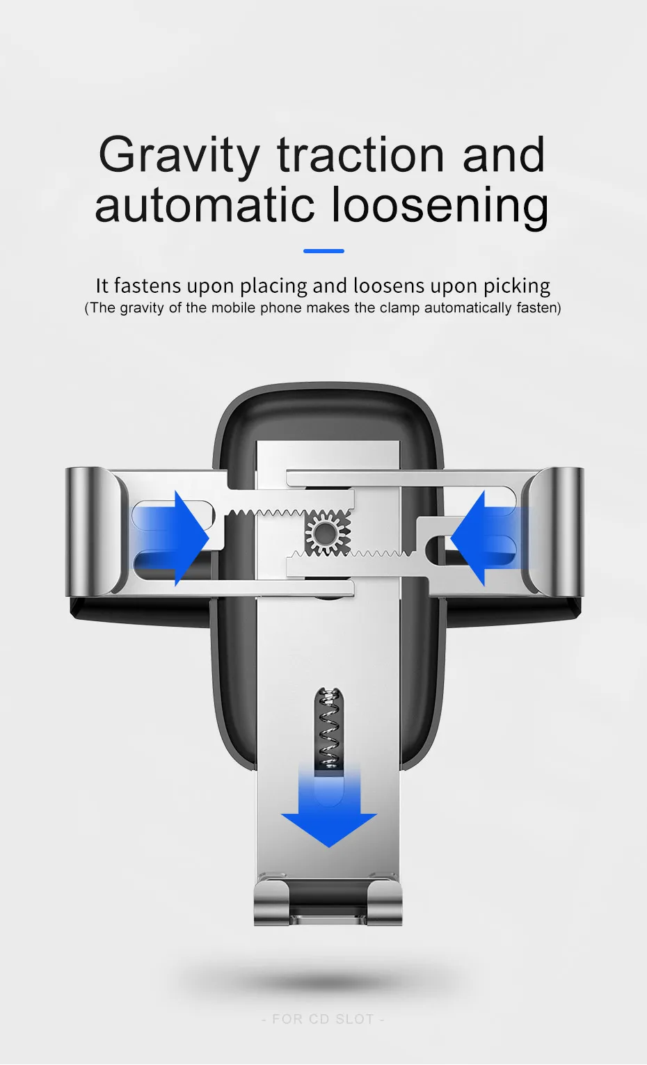 Metal Age Gravity Car Mount CD Version Black (SUYL-J01) Фото №7