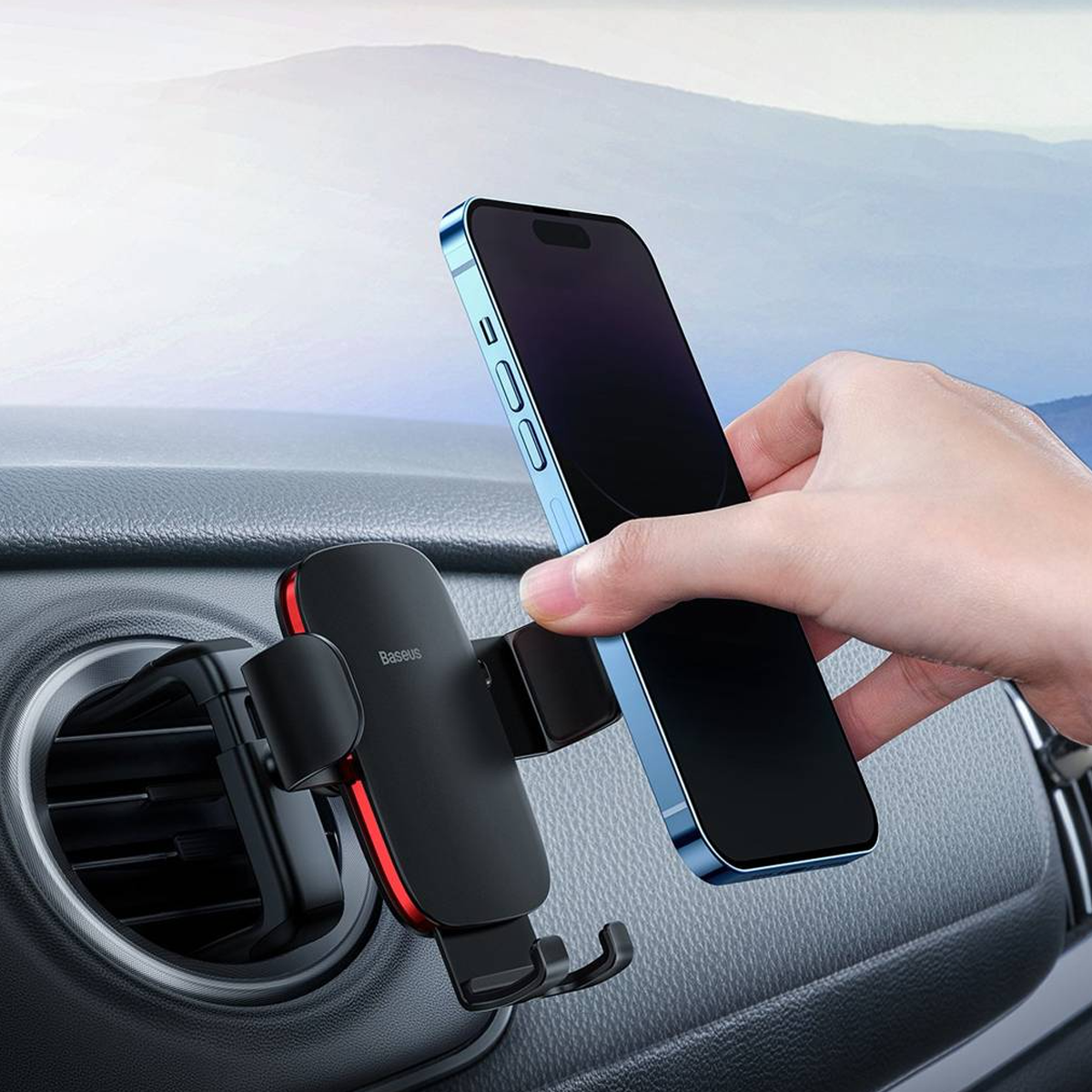 Держатель для телефона в машину Baseus Metal Age ll Gravity Car Mount Black  | на круглый воздуховод: продажа, цена в Украине. подставки-держатели для  портативных устройств от 