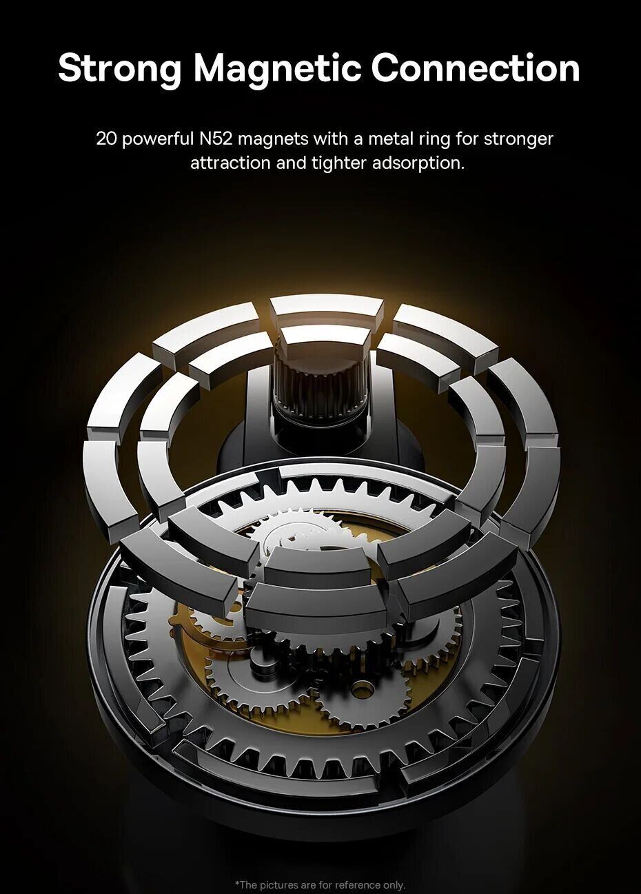 Baseus T-Space Metal for Tesla Car Magnetic Phone MagSafe Holder Frost Silver C40151300S11-00 Фото №6