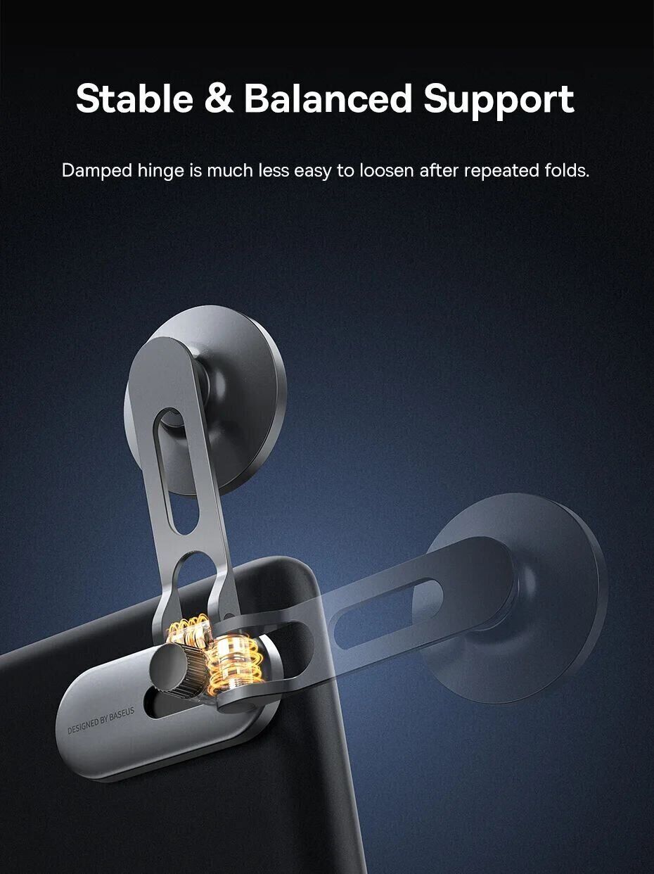 Baseus T-Space Metal for Tesla Car Magnetic Phone MagSafe Holder Frost Silver C40151300S11-00 Фото №8