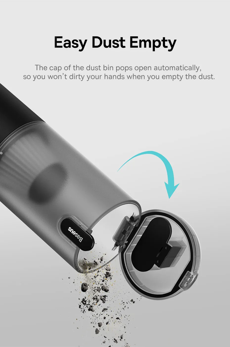 Baseus A3lite Handy Vacuum Cleaner |НЕРА, 6000 mAh, 12000Pa| Фото №12