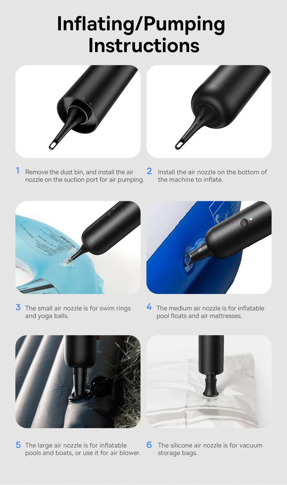 Baseus A3lite Handy Vacuum Cleaner |НЕРА, 6000 mAh, 12000Pa| Фото №17