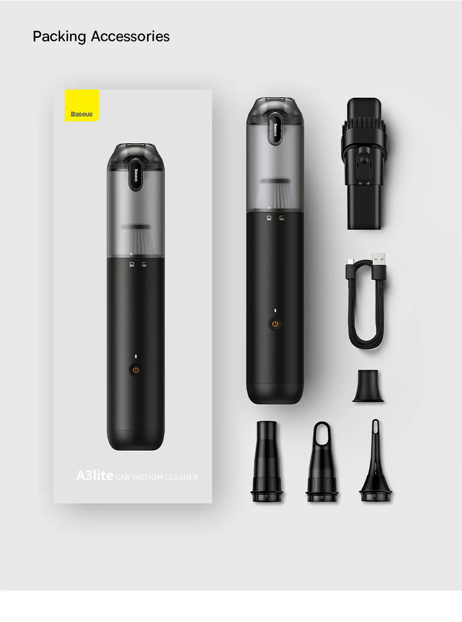 Baseus A3lite Handy Vacuum Cleaner |НЕРА, 6000 mAh, 12000Pa| Фото №21