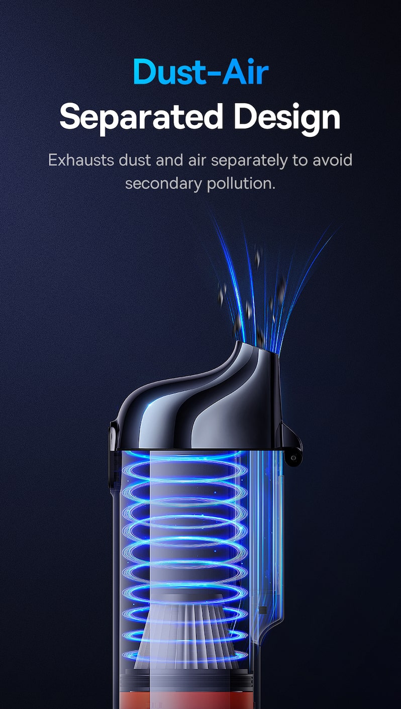 Авто-пилосос Baseus A5 Handy Vacuum Cleaner 16000pa Black C30459500111-00 Фото №5