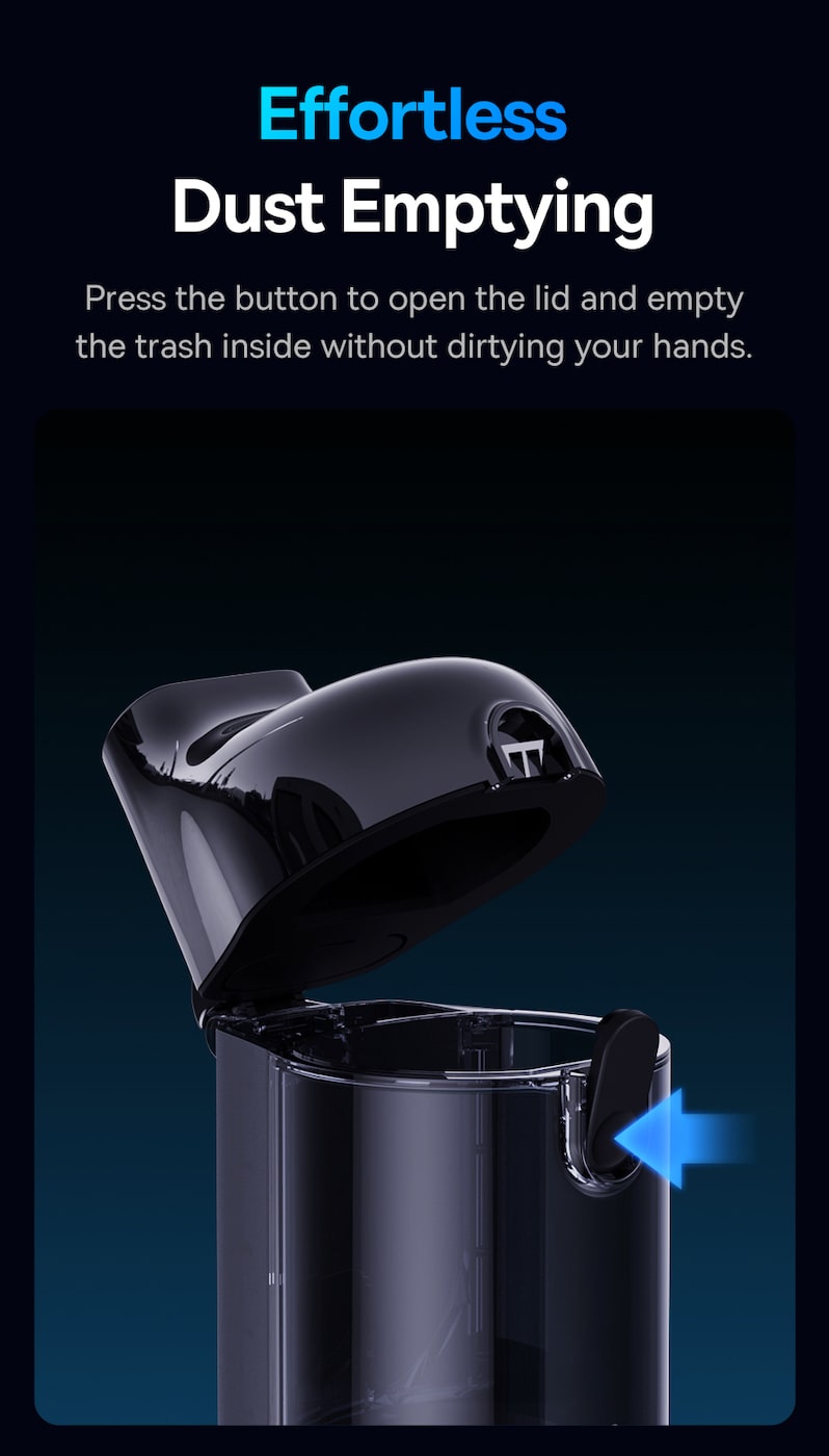 Авто-пилосос Baseus A5 Handy Vacuum Cleaner 16000pa Black C30459500111-00 Фото №9