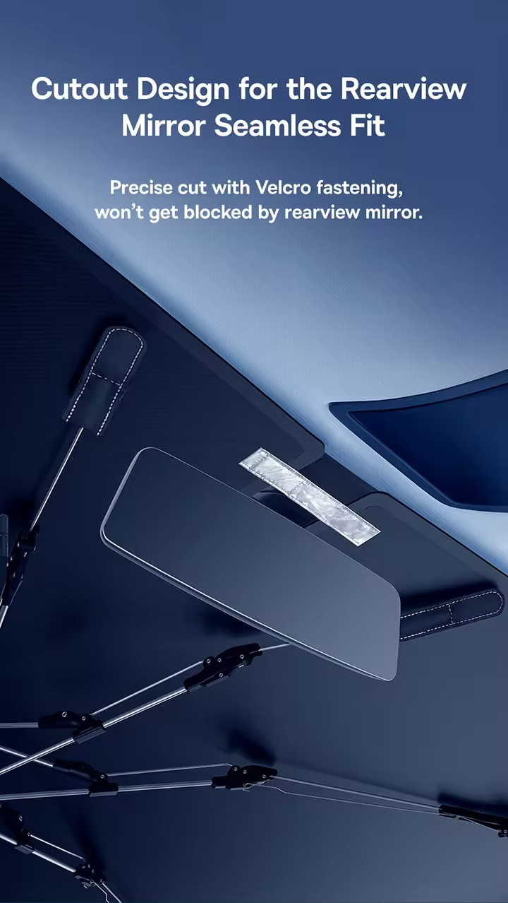 Baseus CoolRide Doubled-Layered Windshield Sun Shade Umbrella Pro Large C20656100111-00 Black Фото №11