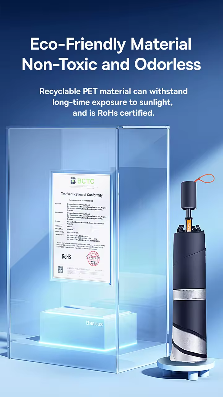 Baseus CoolRide Doubled-Layered Windshield Sun Shade Umbrella Pro Large C20656100111-00 Black Фото №12