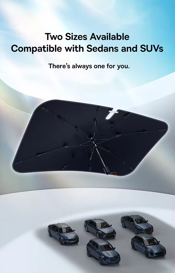 Baseus CoolRide Doubled-Layered Windshield Sun Shade Umbrella Pro Large C20656100111-00 Black Фото №13