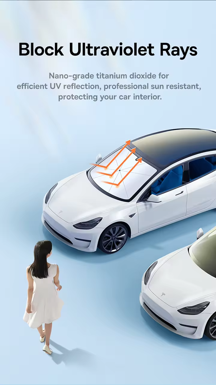 Baseus CoolRide Doubled-Layered Windshield Sun Shade Umbrella Pro Large C20656100111-00 Black Фото №6