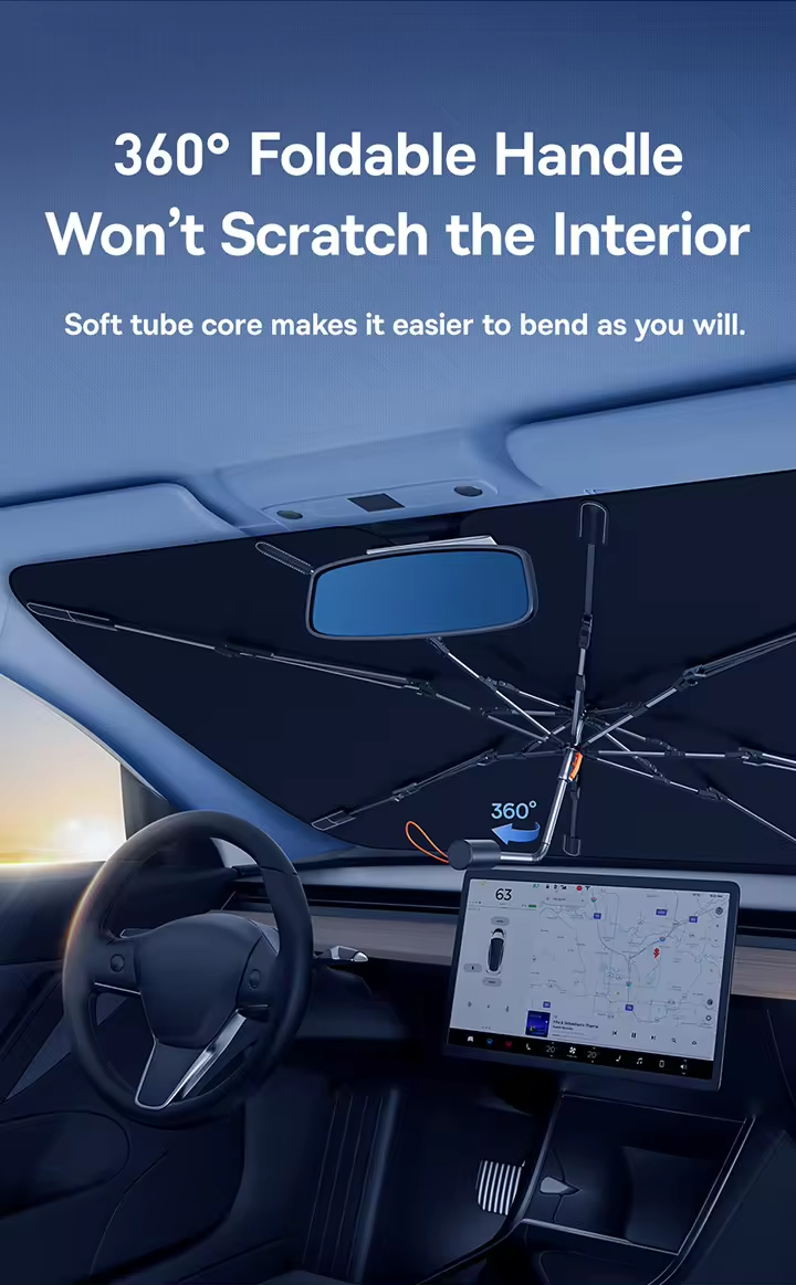 Baseus CoolRide Doubled-Layered Windshield Sun Shade Umbrella Pro Large C20656100111-00 Black Фото №9