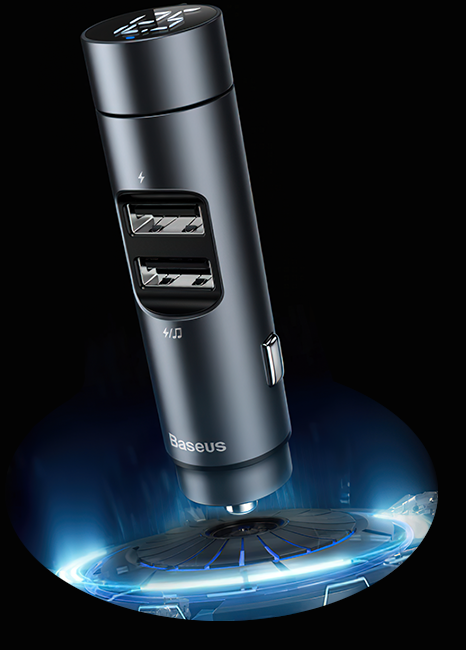 Baseus Energy Column BT5.0 MP3 Launcher 2xUSB 18W PPS ФМ модулятор