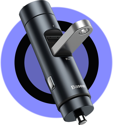 Bluetooth Baseus Energy Column MP3 Launcher 2USB 3.1A Black MPEG4