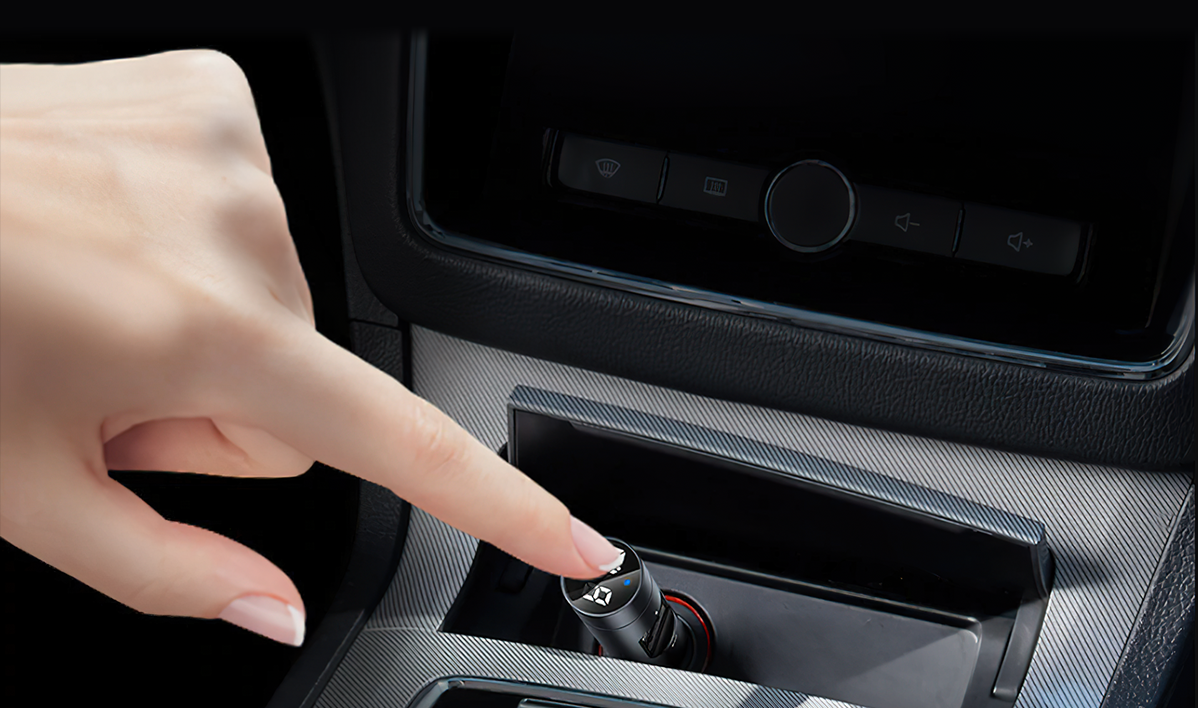 Bluetooth Baseus Energy Column MP3 Launcher 2USB 3.1A Black MPEG4 Дисплей + FM-Launcher Черный