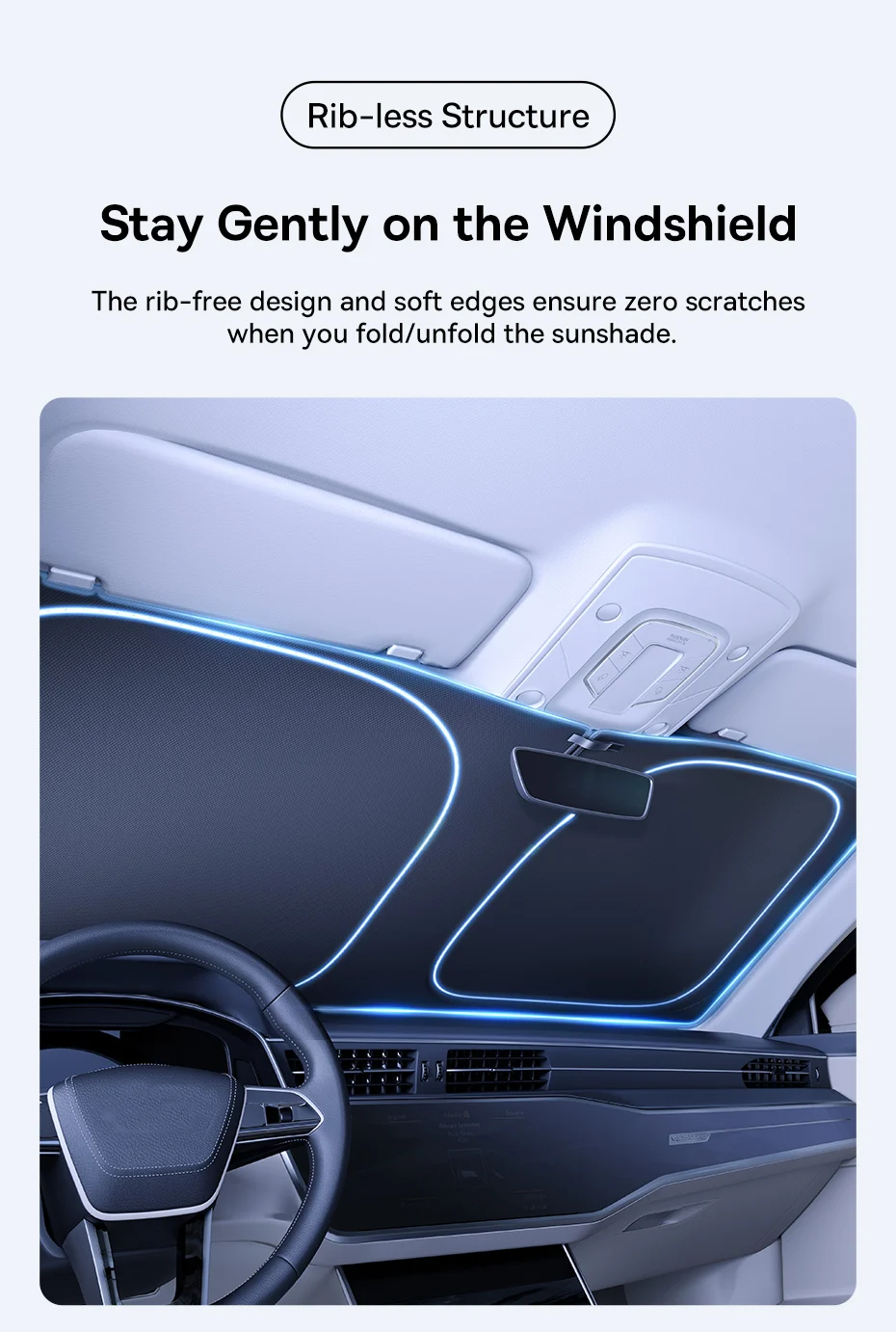 Baseus GoTrip DT1 Car Sunshade Windshield Cover 150x80 см (BC-CN021) Фото №11