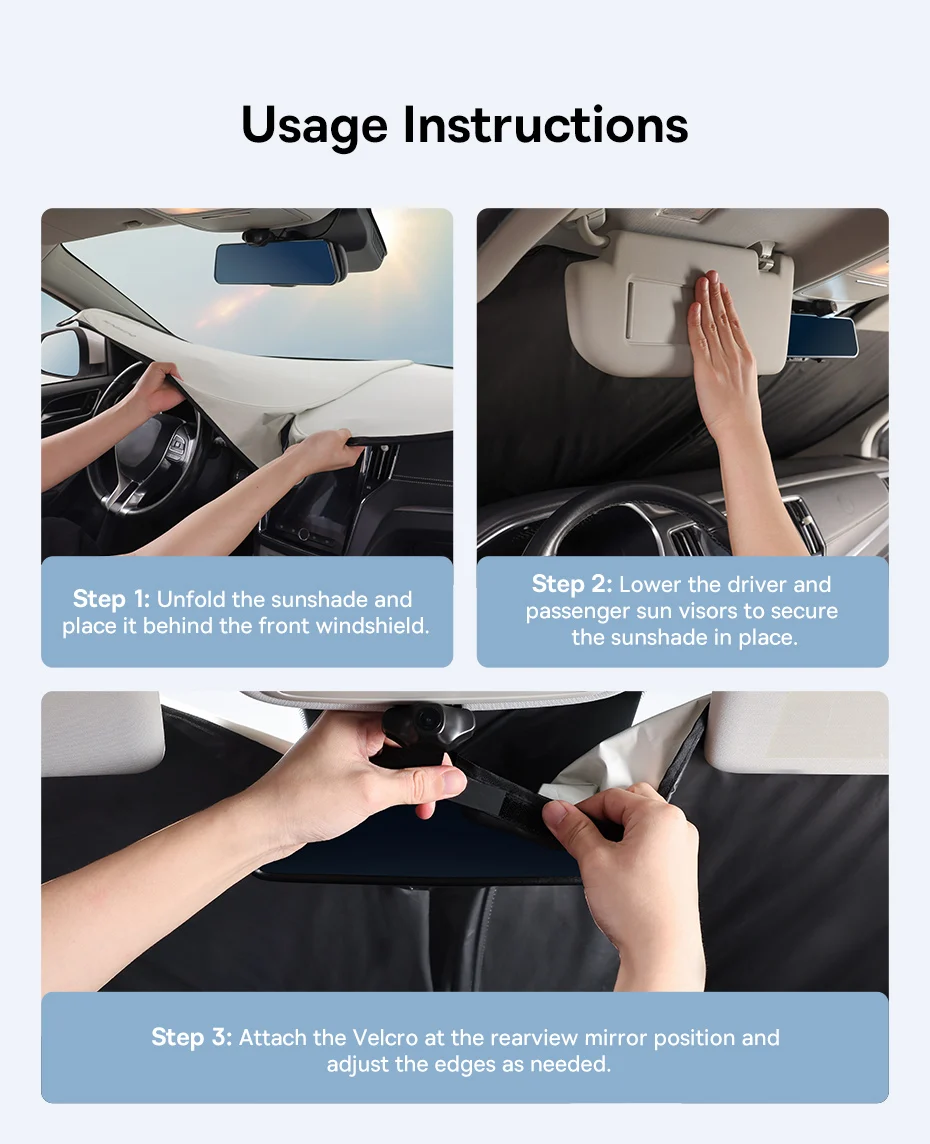 Baseus GoTrip DT1 Car Sunshade Windshield Cover 150x80 см (BC-CN021) Фото №17