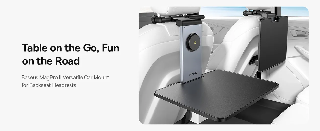Автомобильный столик органайзер Baseus MagPro Series Versatile Car Mount for Backseat Headrest Фото №1