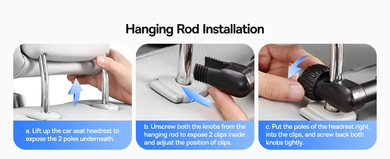 Автомобильный столик органайзер Baseus MagPro Series Versatile Car Mount for Backseat Headrest Фото №15