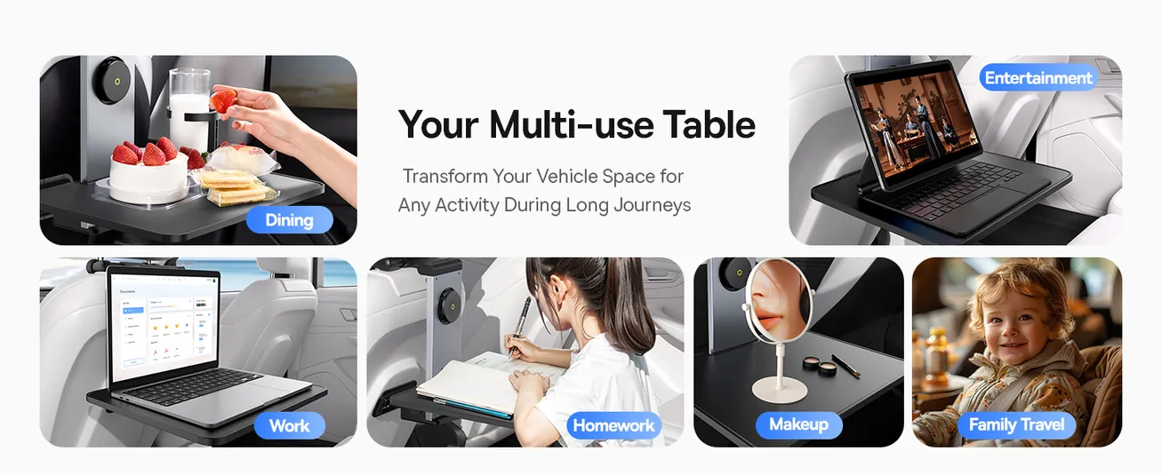 Автомобильный столик органайзер Baseus MagPro Series Versatile Car Mount for Backseat Headrest Фото №5