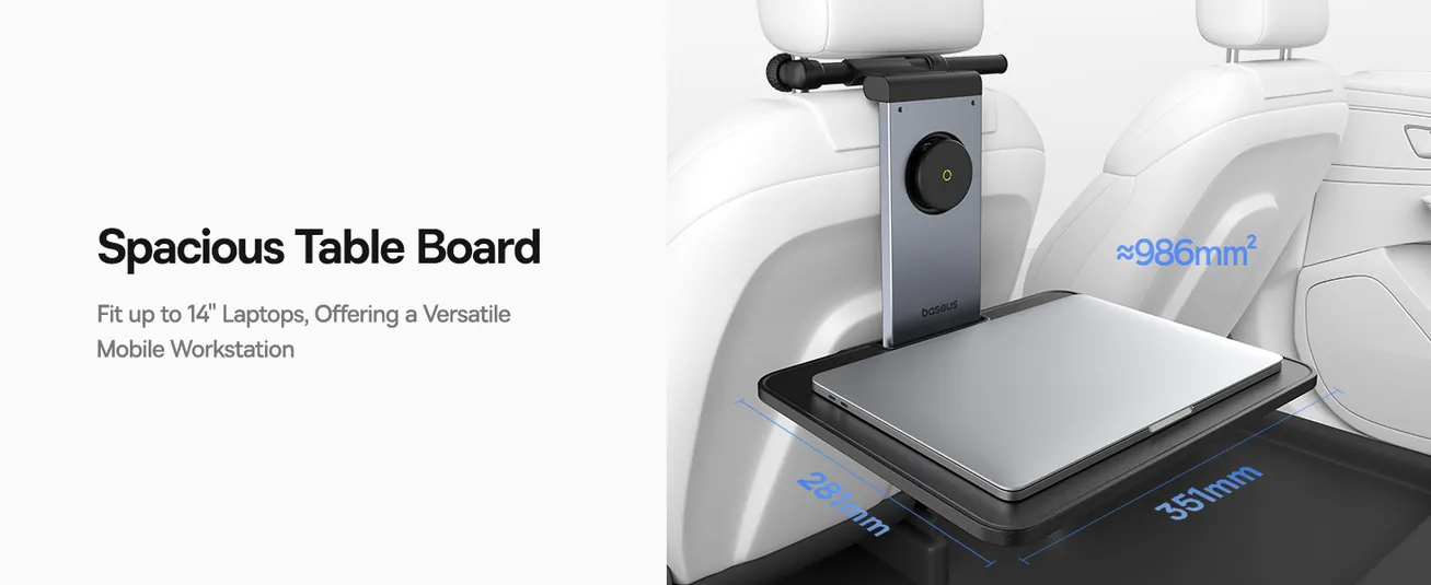 Автомобильный столик органайзер Baseus MagPro Series Versatile Car Mount for Backseat Headrest Фото №8