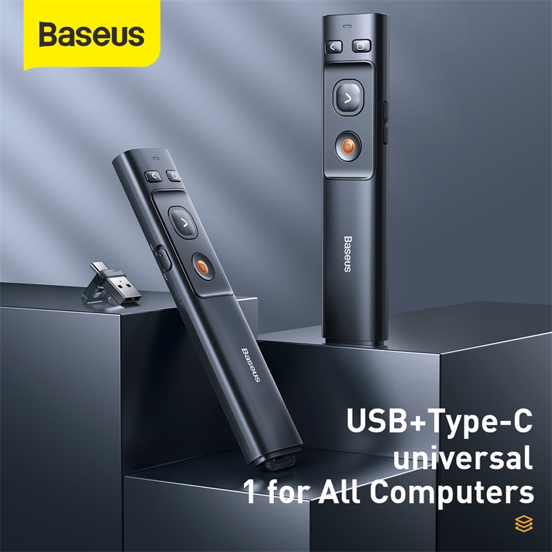 Бездротова указка-презентер BASEUS Orange Dot Wireless Presenter |100m, USB/Type-C Receiver| Фото №9