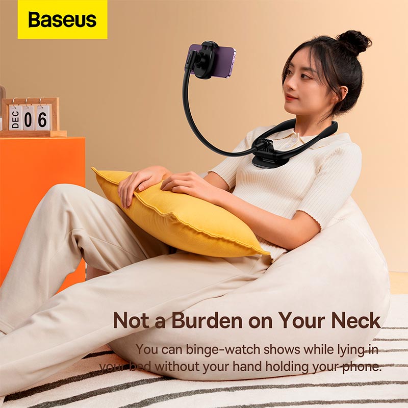 Baseus ComfortJoy Series Neck Phone Holder (LUGB000001) Black Изображение #11 Baseus ComfortJoy Series Neck Phone Holder (LUGB000001) Black Фото №11