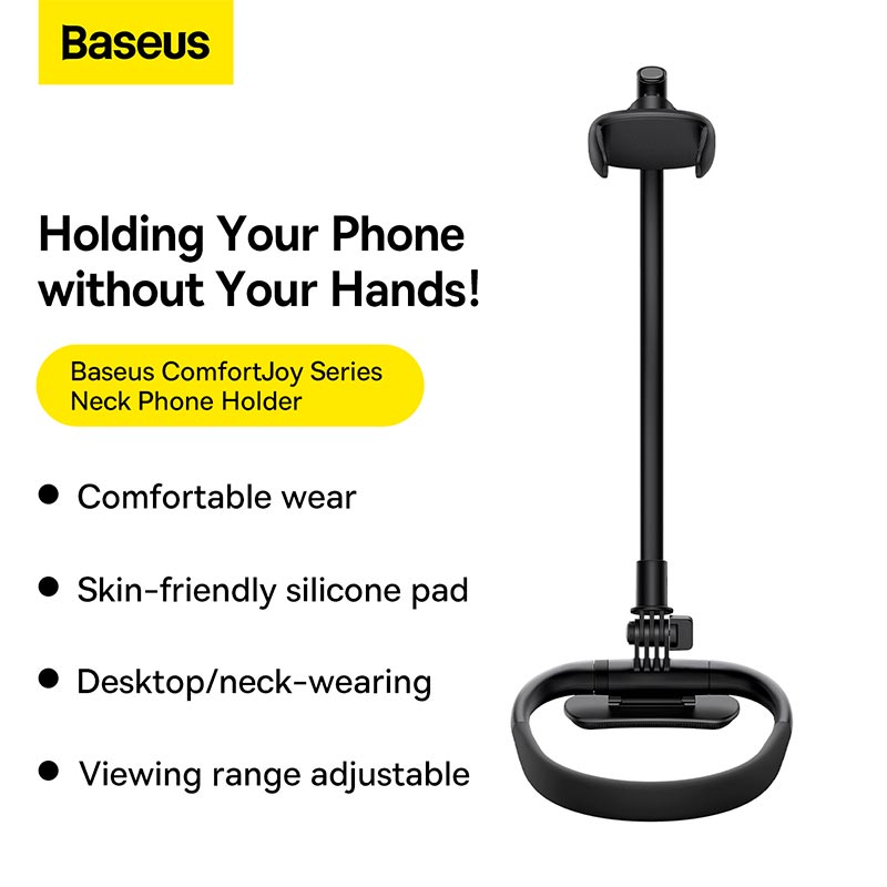 Baseus ComfortJoy Series Neck Phone Holder (LUGB000001) Black Изображение #13 Baseus ComfortJoy Series Neck Phone Holder (LUGB000001) Black Фото №13