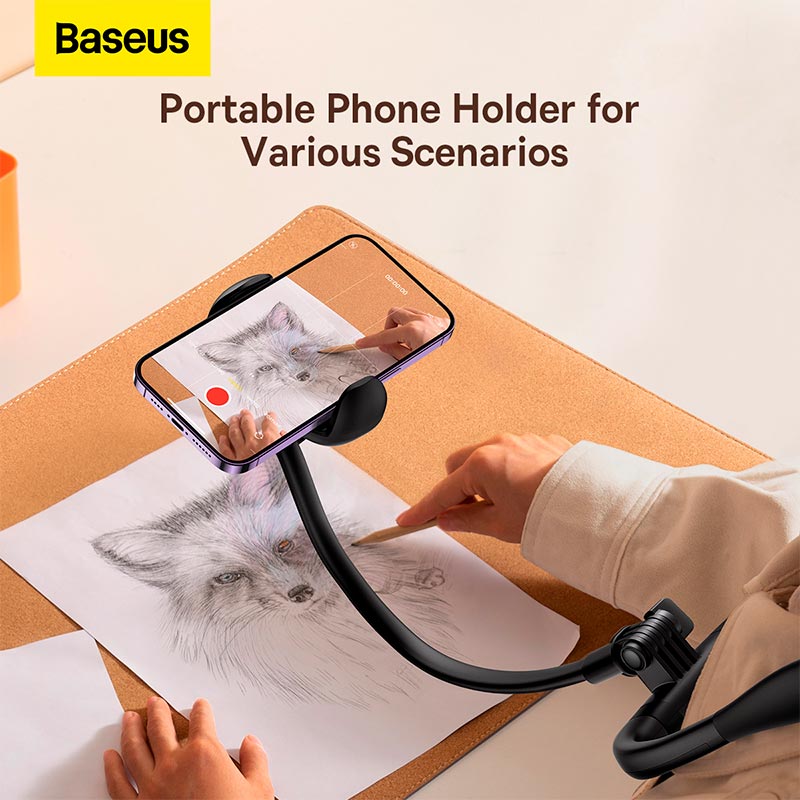 Baseus ComfortJoy Series Neck Phone Holder (LUGB000001) Black Изображение #14 Baseus ComfortJoy Series Neck Phone Holder (LUGB000001) Black Фото №14