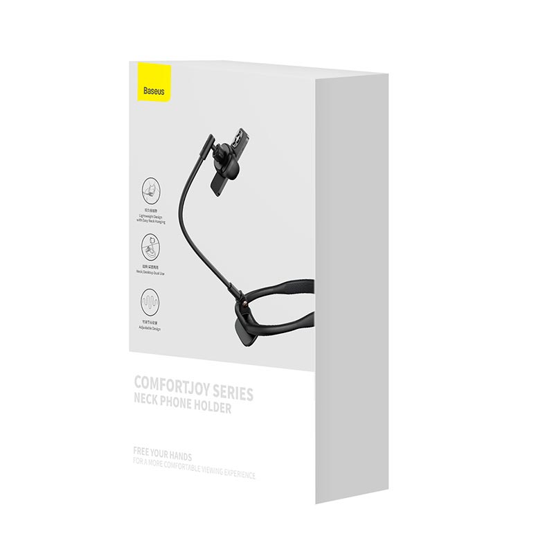 Baseus ComfortJoy Series Neck Phone Holder (LUGB000001) Black Изображение #4 Baseus ComfortJoy Series Neck Phone Holder (LUGB000001) Black Фото №4