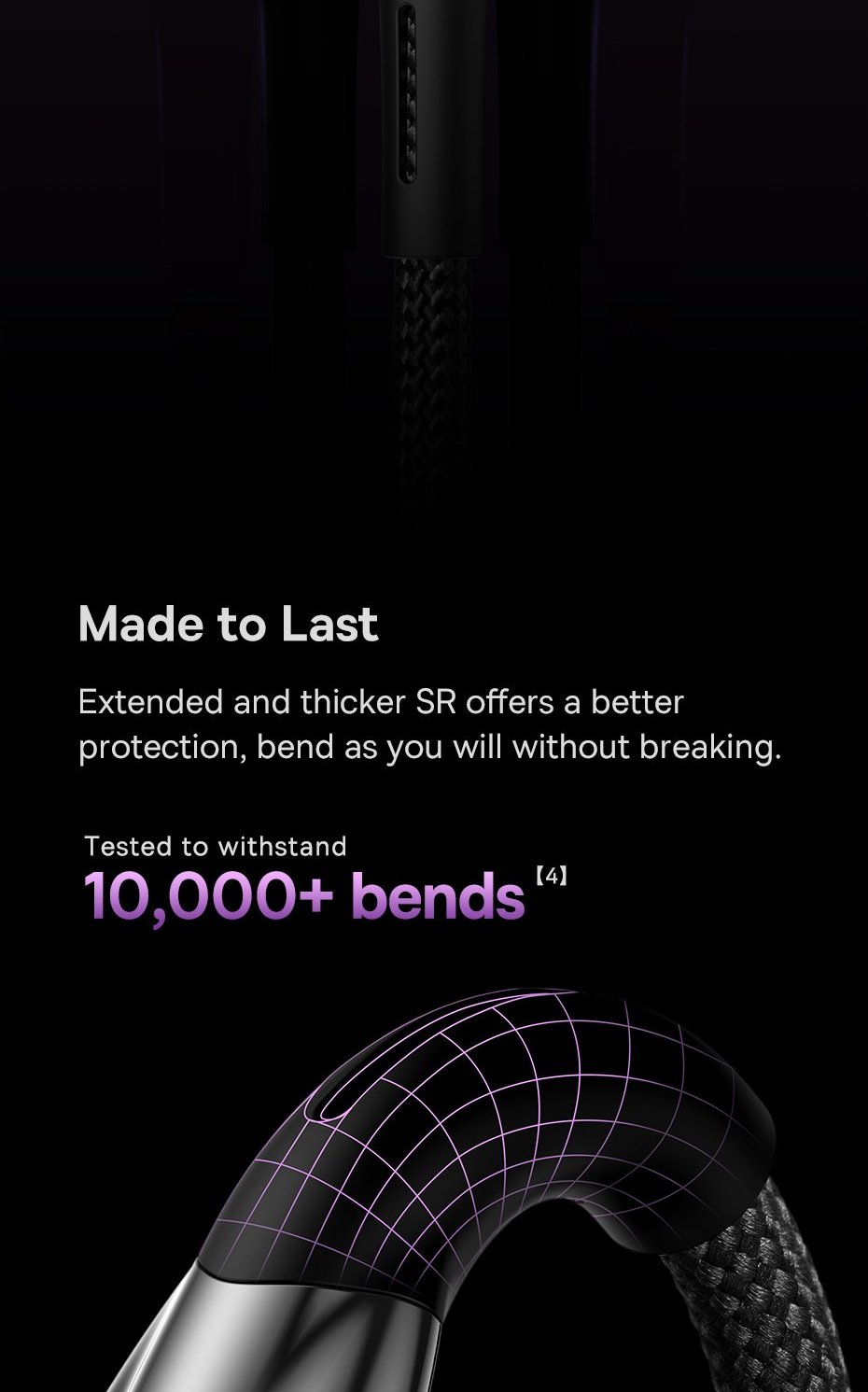 Baseus Glimmer Series fast charging cable USB-A - USB-C 100W 480Mbps Фото №11