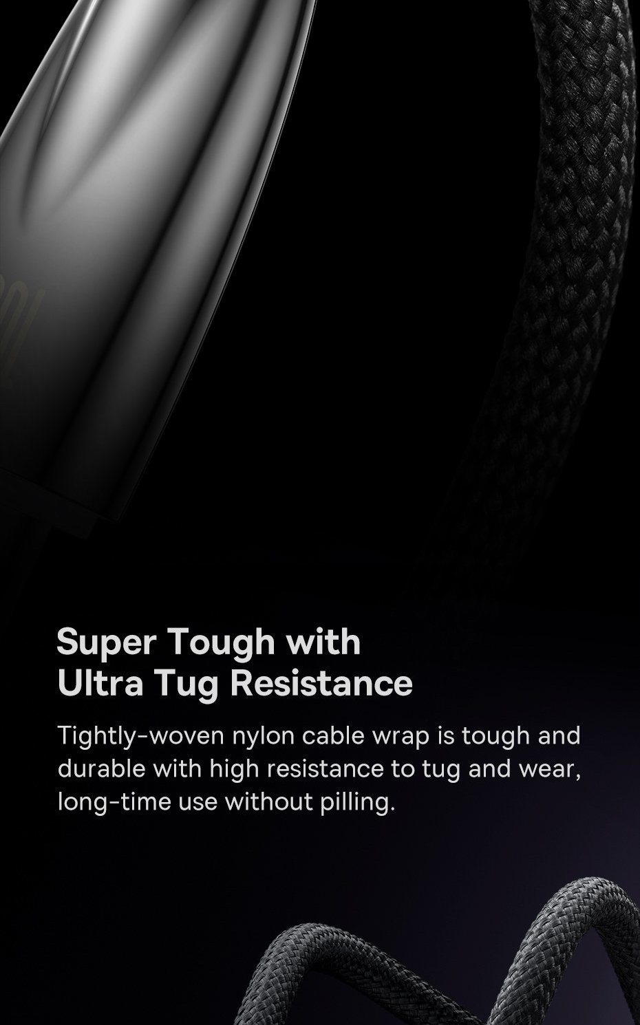 Baseus Glimmer Series fast charging cable USB-A - USB-C 100W 480Mbps Фото №12